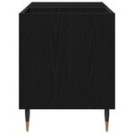 vidaXL Meuble à vinyles Chêne noir 85 x 38 x 48 cm Bois d'ingénierie