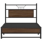 vidaXL Cadre de lit sans matelas chêne marron 100x200 cm