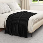 vidaXL Couvertures à jeter 6 Pièces Noir 150 x 130 cm Toison
