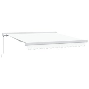 vidaXL Auvent Rétractable Manuel Blanc 300x250 cm