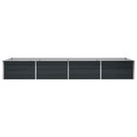 vidaXL Lit surélevé de jardin Anthracite 320x80x45 cm Acier galvanisé