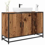 vidaXL Cabinet de salle de bain avec porte Bois Ancien 90 x 33 x 60 cm