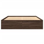 vidaXL Cadre de lit sans matelas chêne marron 160x200 cm