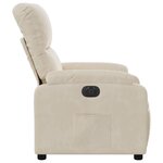 vidaXL Fauteuil inclinable électrique beige tissu microfibre