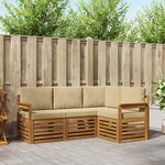 vidaXL Ensembles de canapés avec coussin 4 Pièces Naturel et Beige