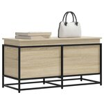 vidaXL Boîte de rangement avec couvercle chêne sonoma bois ingénierie