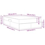 vidaXL Lit avec rangement et matelas Gris foncé 120 x 190 cm Polyester