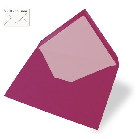Enveloppe p.carte A5 uni FSC Mix Credit  red magma  220x156mm  90g / m²  5 pces