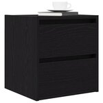 vidaXL Tables de chevet murales 2 Pièces chêne noir 38x34x40 cm