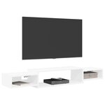 vidaXL Meuble TV mural Montage mural Blanc 140 x 28 x 21 cm