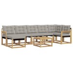 vidaXL Ensemble de canapés d'extérieur 8 Pièces Blanc et gris clair