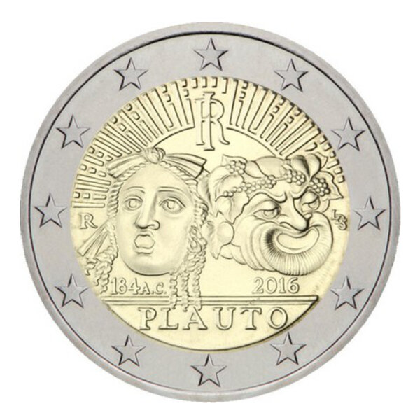 2 euros commémorative Italie 2016 - Plauto.