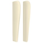 vidaXL Tête de lit avec oreilles Crème 147x23x118/128 cm Similicuir