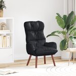 Chaise relaxante vidaXL Noir en faux cuir