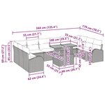 vidaXL Ensemble de canapé de jardin 11 Pièces Gris Poly rotin