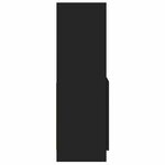 vidaXL Buffet haut noir 92x33x100 cm bois d'ingénierie