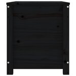 vidaXL Boîte de rangement Noir 80x40x45 5 cm Bois massif de pin