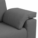 vidaXL Canapé deux places Gris foncé 180 cm tissu