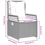 vidaXL Ensemble de Dîner de Jardin 5 Pièces Gris Clair en Poly Rattan