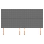 vidaXL Tête de lit LED avec tête de lit Gris clair 180 cm Polyester