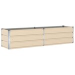 vidaXL Jardinière Ivoire 480 x 50 x 45 cm Acier galvanisé