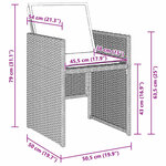 vidaXL Ensemble de salle à manger pour jardin 9 Pièces Gris clair