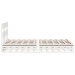 vidaXL Cadre de lit sans matelas blanc 160x200 cm bois de pin massif