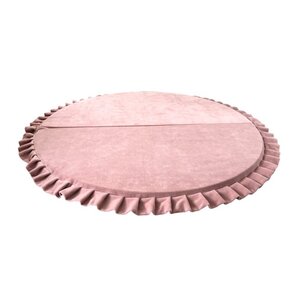 Tapis de jeu pliable en velours 105 rond rose
