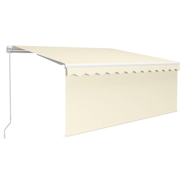 vidaXL Auvent manuel rétractable avec store 3x2 5 m Crème