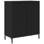 vidaXL Buffet Noir 69 5 x 33 x 82 cm Bois d'ingénierie