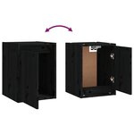 vidaXL Armoires murales Noir 30x30x40 cm Bois de pin massif