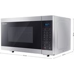 SHARP YC-MG51E-S - Micro-ondes 900W & Grill 1000W - 25L - 8 programmes automatique - 11 niveaux de puissance micro-ondes - Gris