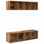 vidaXL Ensemble meuble TV 2 Pièces Bois ancien 37 x 37 x 142.5 cm