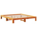 vidaXL Cadre de lit sans matelas cire marron 150x200cm bois pin massif