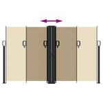 vidaXL Auvent latéral rétractable beige 140x600 cm