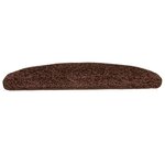 vidaXL Tapis d'escalier 10 pièces 65 x 21 x 4 cm Marron Demi-rond Grand