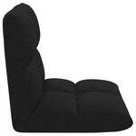 vidaXL Fauteuil de sol ajustable Noir Tissu