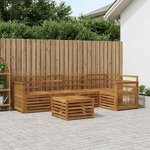 vidaXL Ensemble de canapés d'extérieur 5 pc Naturel