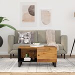 vidaXL Table basse 80x50x40 cm Bois de manguier solide et d'ingénierie