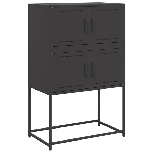 vidaXL Buffet noir 68 5x38 5x107 cm acier