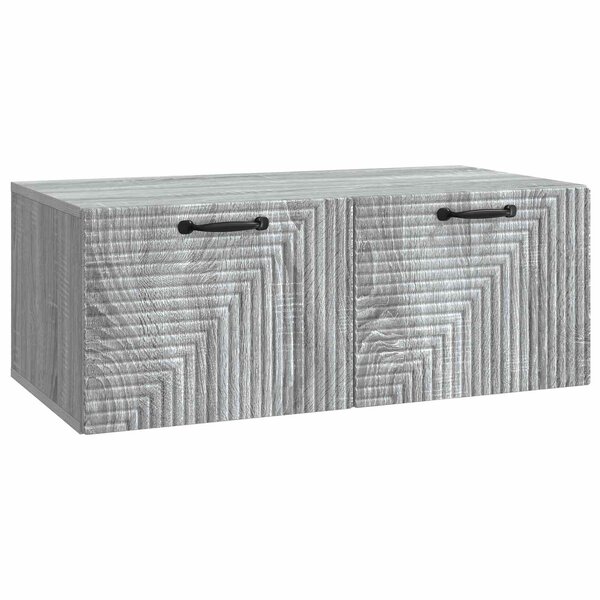 vidaXL Meuble TV mural Sonoma gris 78 5 x 41 x 30 cm Bois d'ingénierie