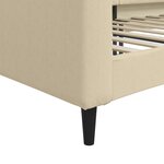 vidaXL Lit de repos sans matelas crème 90x200 cm tissu