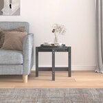 vidaXL Table basse Gris Ø 52 5x45 cm Bois massif de pin