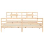 vidaXL Cadre de lit sans matelas 200x200 cm bois massif
