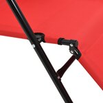 vidaXL Chaises longues pliables 2 Pièces avec repose-pied Acier Rouge