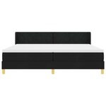 vidaXL Lit à ressorts avec matelas Noir 200 x 200 cm Polyester