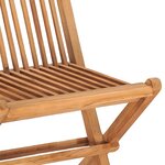 vidaXL Ensemble à manger d'extérieur pliable avec coussin 3 Pièces Teck