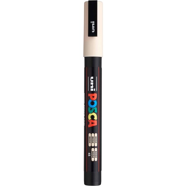 Marqueur pointe conique fine pc3m 0 9 - 1 3mm beige x 6 POSCA