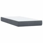 vidaXL Sommier à lattes de lit et matelas gris foncé 180x220cm velours