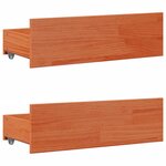 vidaXL Cadre de lit sans matelas avec tiroirs 120x190 cm bois de pin